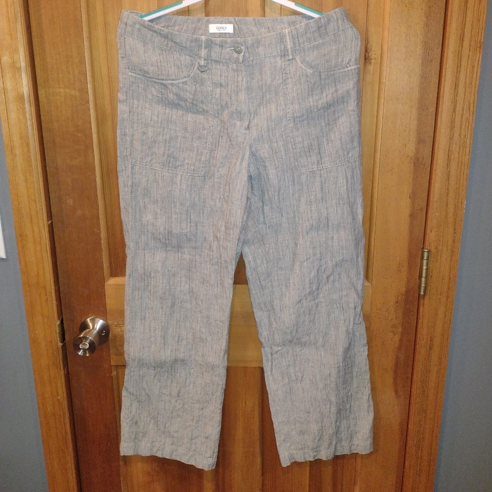 Gunex 100% linen pants size 8 Made in Italy.